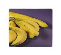 YJWANDL PU Leather Wallet, Unique Banana Fruit Print Wallet with Multiple Slots Bifold Wallet Travel Wallet Modern Wallet Elegant Wallet, style, One Size, Minimalist