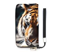 YJWANDL Pu Leather Wallet, Wild Animal Tiger Print Long Wallet for Women Handheld Clutch Wallet Women's Card Holder Wallet, style, 20x10.5cm, Modern