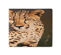 YJWANDL PU Leather Wallet, Wild Cheetah Print Wallet with Multiple Slots Bifold Wallet Travel Wallet Modern Wallet Elegant Wallet, style, One Size, Minimalist