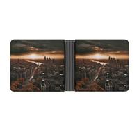 YJWANDL PU Leather Wallet, York City Sunset Picture Print Wallet with Multiple Slots Bifold Wallet Travel Wallet Modern Wallet Elegant Wallet, style, One Size, Minimalist