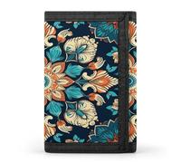 YJWANDL Trifold Wallet, Vintage Mandala Flowers Print Wallet with Multiple Slots Casual Wallet Travel Wallet Modern Wallet Elegant Wallet, style, One Size, Minimalist