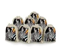 YJWANDO Drawstring Bags for Crafts, Abstract Animal Zebra Print Office Storage Pouches Portable Drawstring Pouches Handmade Drawstring Bags, Style, Style, One Size