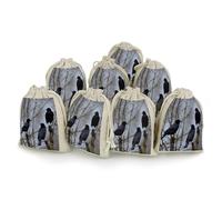 YJWANDO Drawstring Bags for Crafts, Black Crow Birds Print Office Storage Pouches Portable Drawstring Pouches Handmade Drawstring Bags, Style, Style, One Size