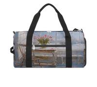 YJWANDO Fitness Bag,Vase on The Table Print Gym Bag,sports Travel Fitness Bag,essentials Gym Bag,gym Bag with Shoe Compartment, style, style, One Size, Modern