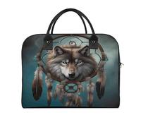 YJWANDO Travel Duffel Bag 3D Wolf Dream Catcher Print Sports Tote Gym Bag Weekender Overnight Bag for Travel, Beach, Fitness, Yoga, Swimming, style, One Size, Travel Handbag