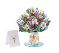 YJWZ 3D Pop Up Forever Flower Bouquet Cards,Large Birthday Cards for Women, Petal Pal Pop Up Greeting Card with Envelope,Letterbox-Friendly Floral Bouquet Card for Wife, Mom, Friends, Colleagues