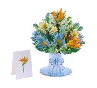 YJWZ 3D Pop Up Forever Flower Bouquet Cards,Large Birthday Cards for Women, Petal Pal Pop Up Greeting Card with Envelope,Letterbox-Friendly Floral Bouquet Card for Wife, Mom, Friends, Colleagues