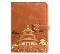 YJWZ A5 Hardback Notebook,200 Pages Lined Forbidden City Themed Journal,To-Do Lists Hardcover Notepad with Bookmark,Oriental-Inspired Aesthetic Notebook for Office, School & Work