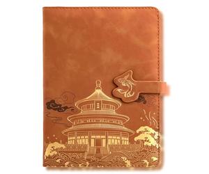 YJWZ A5 Hardback Notebook,200 Pages Lined Forbidden City Themed Journal,To-Do Lists Hardcover Notepad with Bookmark,Oriental-Inspired Aesthetic Notebook for Office, School & Work