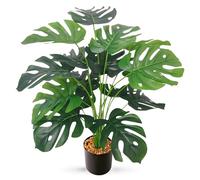 YJWZ Artificial Plants Indoor Tall,75cm Artificial Monstera Deliciosa Plants In Pot Artificial Plant Tropical Hawaii Green Fake Plant For Bedroom Office Garden Wedding Party Deco