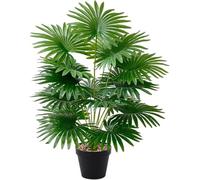YJWZ Artificial Plants Indoor Tall,75cm Tall Large Areca Faux Tung Palm in Pot Artificial Plant Tropical Hawaii Green Fake Plant for Bedroom Office Garden Wedding Party Deco
