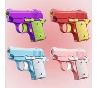 YJWZ Fidget Pistol Toys for Adults, 3D Printed Mini 1911 Small Pistol Toys,A Stress-Relieving Toy Suitable for Relieving ADHD and Anxiety, The Best Gift for Friends (Red, Blue, Purple, Pink)