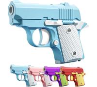 YJWZ Fidget Pistol Toys for Adults, 3D Printed Mini 1911 Small Pistol Toys,A Stress-Relieving Toy Suitable for Relieving ADHD and Anxiety, The Best Gift for Friends (Blue)