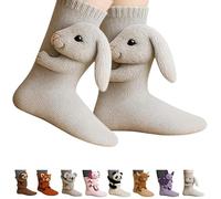 YJWZ Women's Sloth Socks - 3D Knit Animal Socks with Adorable Designs | Cosy & Warm Christmas Gifts for Women (G)