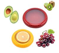 YJWZWE Reusable Fruit and Vegetable Storage Containers Lemon Keeper Tomato Holder Silicone Food Savers Fresh Stretch Pod for Fridge 2 Pack