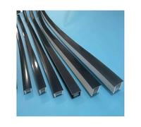 YJXYJQ Flexible LED Neon Silicone Cover Tube 1-10m, 6-15mm PCB Compatible - Recessed/Embedded Sign, Uniform Lighting, Frontal Light(F2020 Black,2meters)