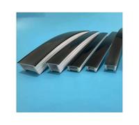YJXYJQ Silicone Neon Diffuser Tube 1-10m, 6-15mm PCB, 120° Frontal Beam - Anti-Leakage, Bendable Design for Embedded LED Signs(F2020 Black,5meters)
