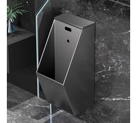 YJYJY 304 Stainless Steel Automatic Sensor Urinal Wall-Mounted with Sensor and Drain Pipe for Bathroom Garage Bar