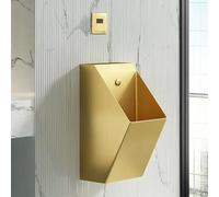 YJYJY 304 Stainless Steel Sensor Urinal Wall-Mounted with Automatic Flush System Men's Flushing Smart Sensor Splash Proof Men's for Home/Hotel/Bar/Airport