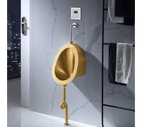 YJYJY 304 Stainless Steel Smart Men's Urinal Wall-Mounted Sensor Splash-Proof with Automatic Flush System for Bar Shopping Mall Hote