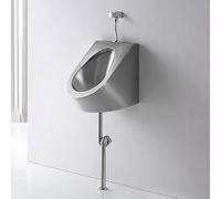 YJYJY 304 Stainless Steel Urinal Wall-Mounted Men's Rinal With Sensor Flush Valve Commercial Splash-Proof