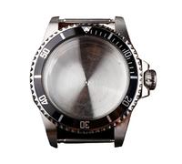 YJYJY Case for NH35/36 Movement, Acrylic Domed Crystal, Black Aluminum Bezel, 120-grid Bracelet, Watch Accessories, 5ATM Water Resistant Bracelet