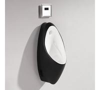 YJYJY Ceramic Urinal Wall-Mounted Men's for Spill Proof Bar With Sensor Flush Valve Washout High-efficiency