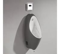 YJYJY Ceramic Urinal Wall-Mounted Men's for Spill Proof Bar With Sensor Flush Valve Washout High-efficiency