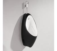 YJYJY Ceramic Urinal Wall-Mounted Men's for Spill Proof Bar With Sensor Flush Valve Washout High-efficiency