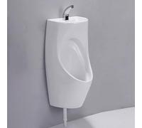 YJYJY Ceramic Urinals for Bathroom With Sensor Faucet and Wash Basin Garage Men's Spill Proof for Bathrooms Hotels Small Spaces