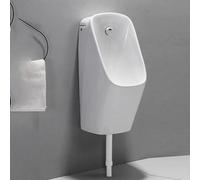 YJYJY Ceramic Urinals Men Spill Proof With Sensor Flush Valve for Men Bathroom Automatic Flushing for Home School Shopping Mall
