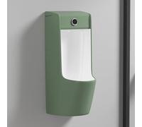 YJYJY Commercial Ceramic Urinal Wall-Mounted with Intelligent Sensor Flush Splash-Proof Design and Anti-Odor Function Ideal