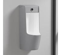 YJYJY Commercial Ceramic Urinal Wall-Mounted with Intelligent Sensor Flush Splash-Proof Design and Anti-Odor Function Ideal