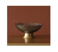 YJYJY Dinner Plate Fruit Basket Light Luxury Wind Glass Fruit Tray Coffee Table Dried Fruit Snack Storage Tray Home Living Room Simple Modern Fruit Tray Fruit Bowl
