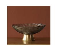 YJYJY Dinner Plate Fruit Basket Light Luxury Wind Glass Fruit Tray Coffee Table Dried Fruit Snack Storage Tray Home Living Room Simple Modern Fruit Tray Fruit Bowl