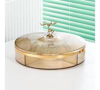 YJYJY Fruit Tray Bowl Dry Stackable Divided Snack Platter with Lid for Parties Perfect for Candy Nuts and Biscuits