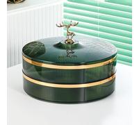 YJYJY Fruit Tray Bowl Dry Stackable Divided Snack Platter with Lid for Parties Perfect for Candy Nuts and Biscuits