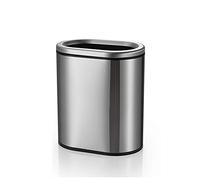 YJYJY Trash Can Indoor Kitchen Oval Open Stainless Steel Large Opening for Bedroom Office Kitchen