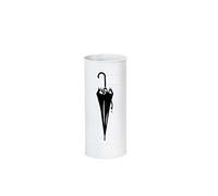 YJYJY Umbrella Stands Metal Rack, Round Free Standing with a Removable Drip Tray, 4 Hooks,