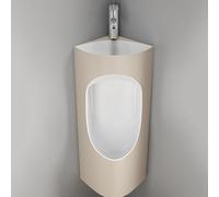 YJYJY Urinal Ceramic Corner for Men Bathroom With Faucet and Wash Basin Garage Male Spill Proof for Home/Hotel/Bar/Airport