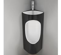 YJYJY Urinal Ceramic Corner for Men Bathroom With Faucet and Wash Basin Garage Male Spill Proof for Home/Hotel/Bar/Airport
