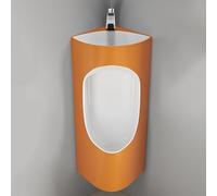 YJYJY Urinal Ceramic Corner Spill Proof for Men Bathroom with Faucet and Wash Basin Automatic Sensor Faucets Toilet