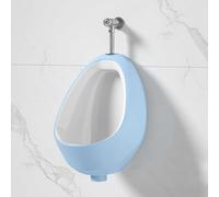 YJYJY Urinal Ceramic for Men Spill Proof Bathroom with Manual Flush Valve for Home Public Bar Hotel