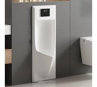 YJYJY Urinal Wall-Mounted Ceramics Intelligent Sensor Washout Men Splash-Proof Spill Proof Adult High Efficiency Flushing Hotel/Public Toilet