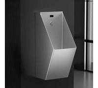 YJYJY Urinal Wall-Mounted for Men 304 Stainless Steel Intelligent Sensor Flush for Airport Bars Public Places