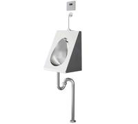 YJYJY Urinals for Men 304 Stainless Steel Urinal Wall-Mounted Sensor with Flush Valve And Drain Pipe for Airports Hotels Office Buildings