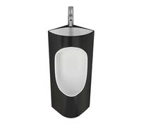 YJYJY Urinals for Men Corner Bathroom Spill Proof Ceramic with Faucet and Wash Basin for Bathroom Ktv Prison Bar Hotel