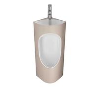 YJYJY Urinals for Men Corner Bathroom Spill Proof Ceramic with Faucet and Wash Basin for Bathroom Ktv Prison Bar Hotel