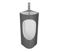 YJYJY Urinals for Men Corner Bathroom Spill Proof Ceramic with Faucet and Wash Basin for Bathroom Ktv Prison Bar Hotel
