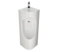 YJYJY Urinals for Men Spill Proof with Wash Basin and Faucet Urinal Wall-Mounted Ceramic Flushing Trough for Household Commercial